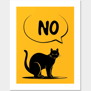 Cat Says No Posters and Art